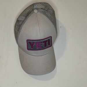 YETI Gray Cap with Purple Logo